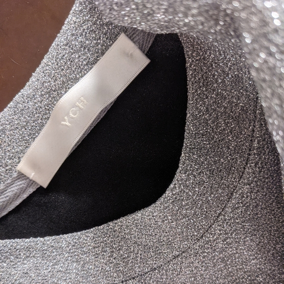 Nwot Ssense ych lurex rick Owens minimalist metallic silver sweatshirt top S 36 - Picture 7 of 7